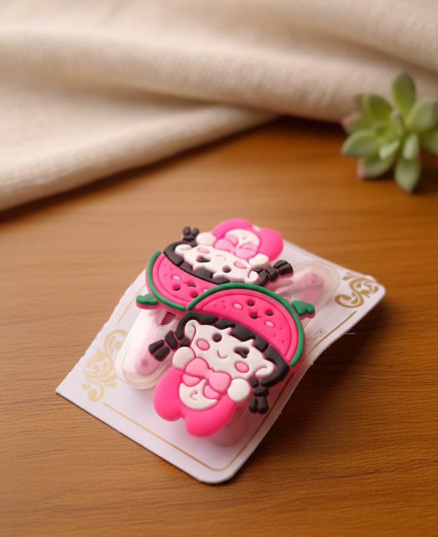 Skydora- Cute Me with Pink Watermellon Hair Clips