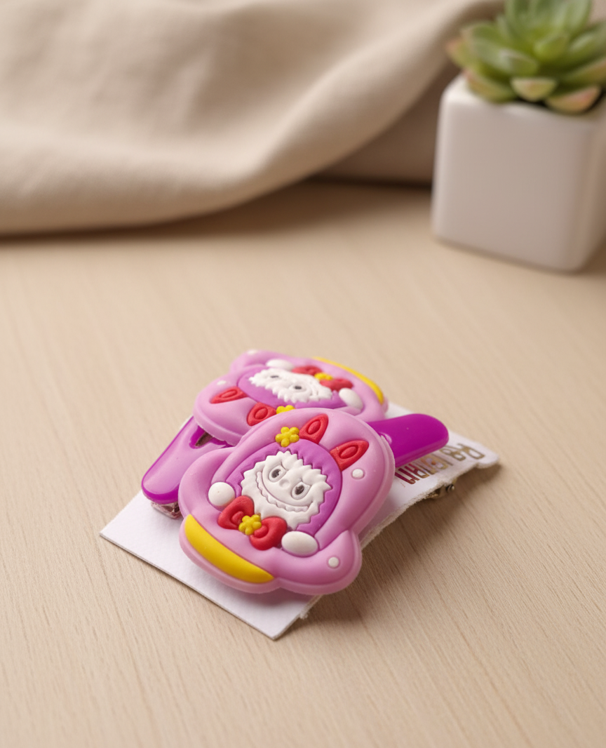 Skydora- Cute Labubu Pink Hair Clips