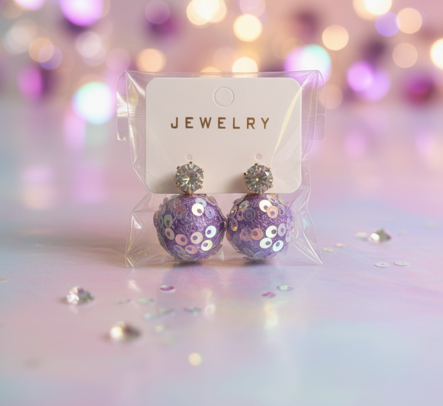 Skydora Snowball Pink Earrings