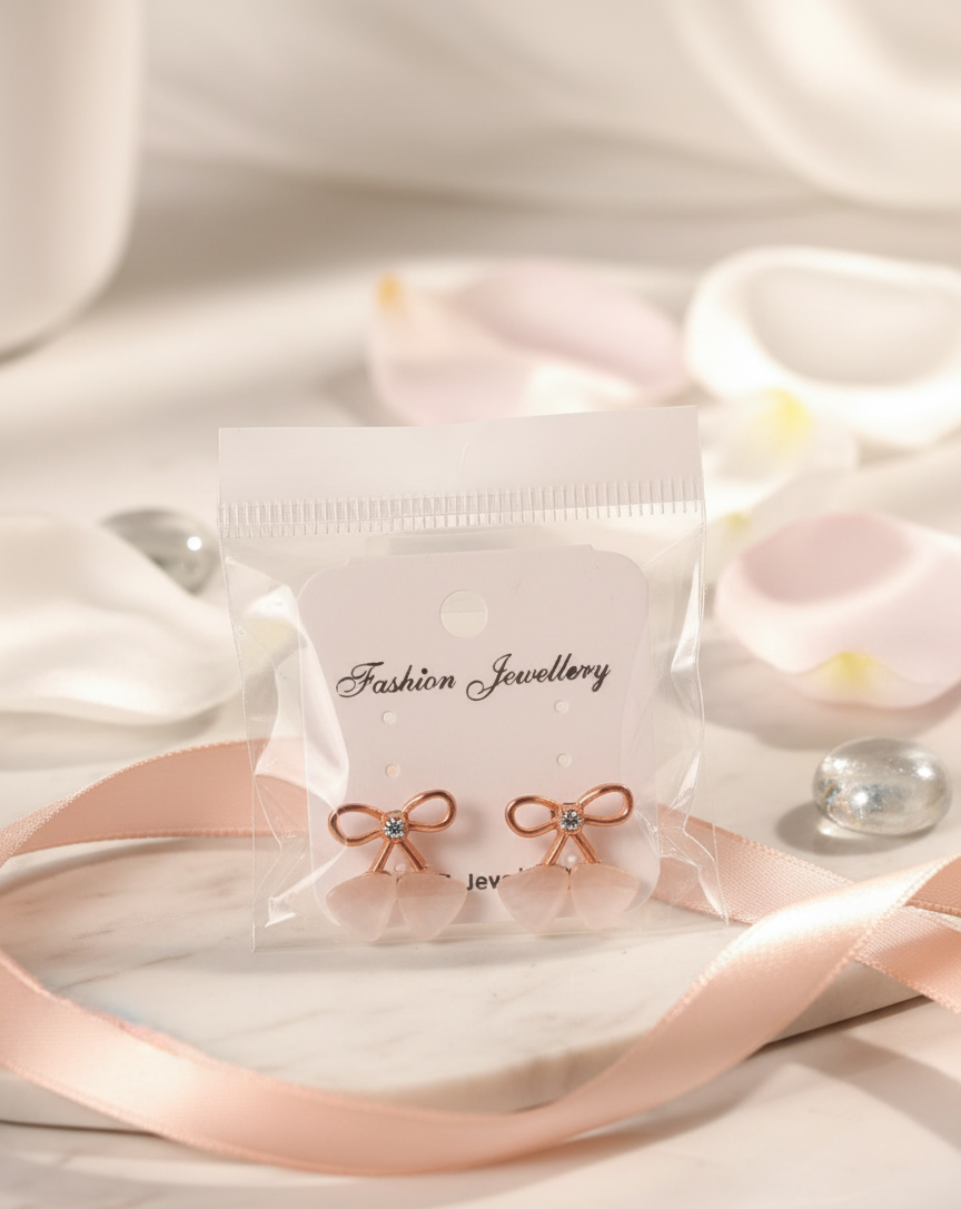 Skydora ribbon-Pearl Earrings