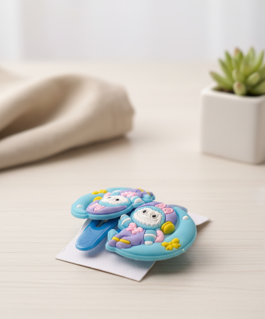 Skydora- Labubu Hair Clips (Blue & Yellow)