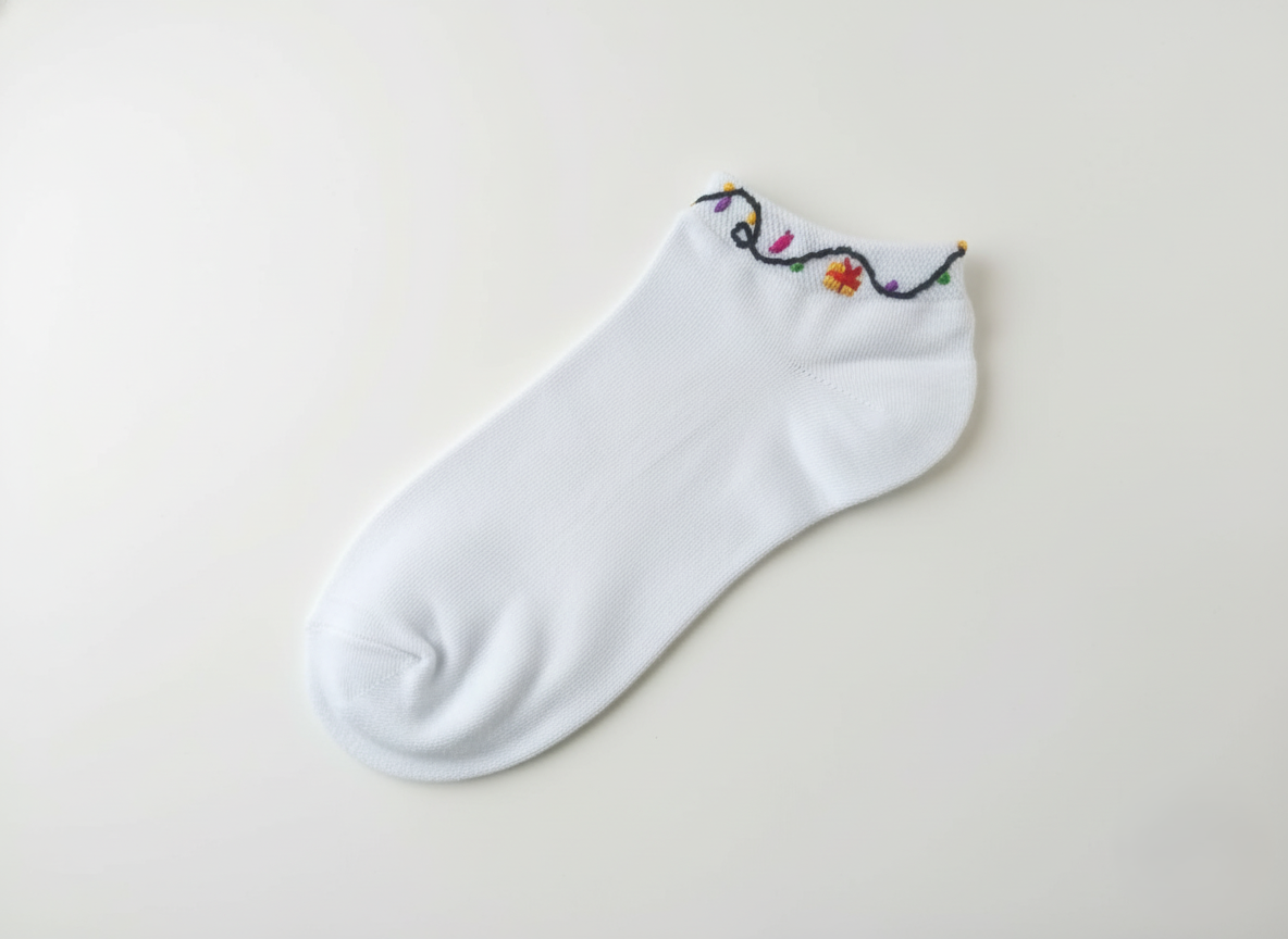 Christmas themed Socks -Hand embroidered by Rakhi