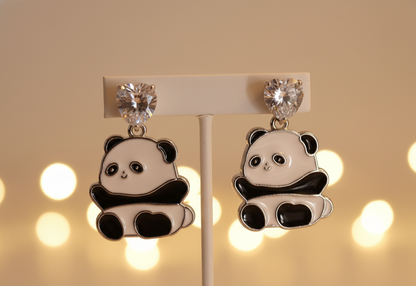 Skydora Cute Panda Earrings
