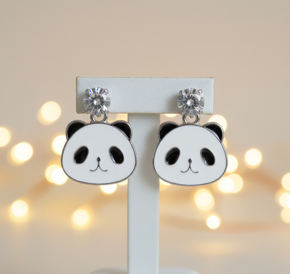 Skydora Cute Panda Earrings