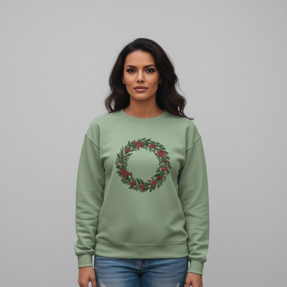 Christmas Themed Swaetshirt- Hand Embroidered by Rakhi
