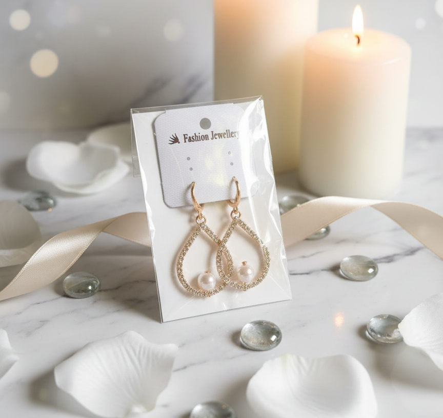 Skydora Pearl in Water Drop Earrings