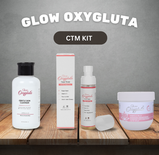 Glow Oxygluta Face Care Kit - Cleanse, Tone, Moisturize for Radiant Skin