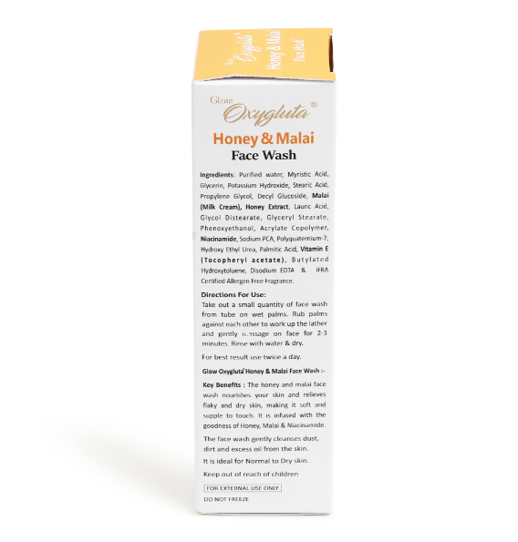 Glow Oxygluta Honey Malai Face Wash - Skydora Life