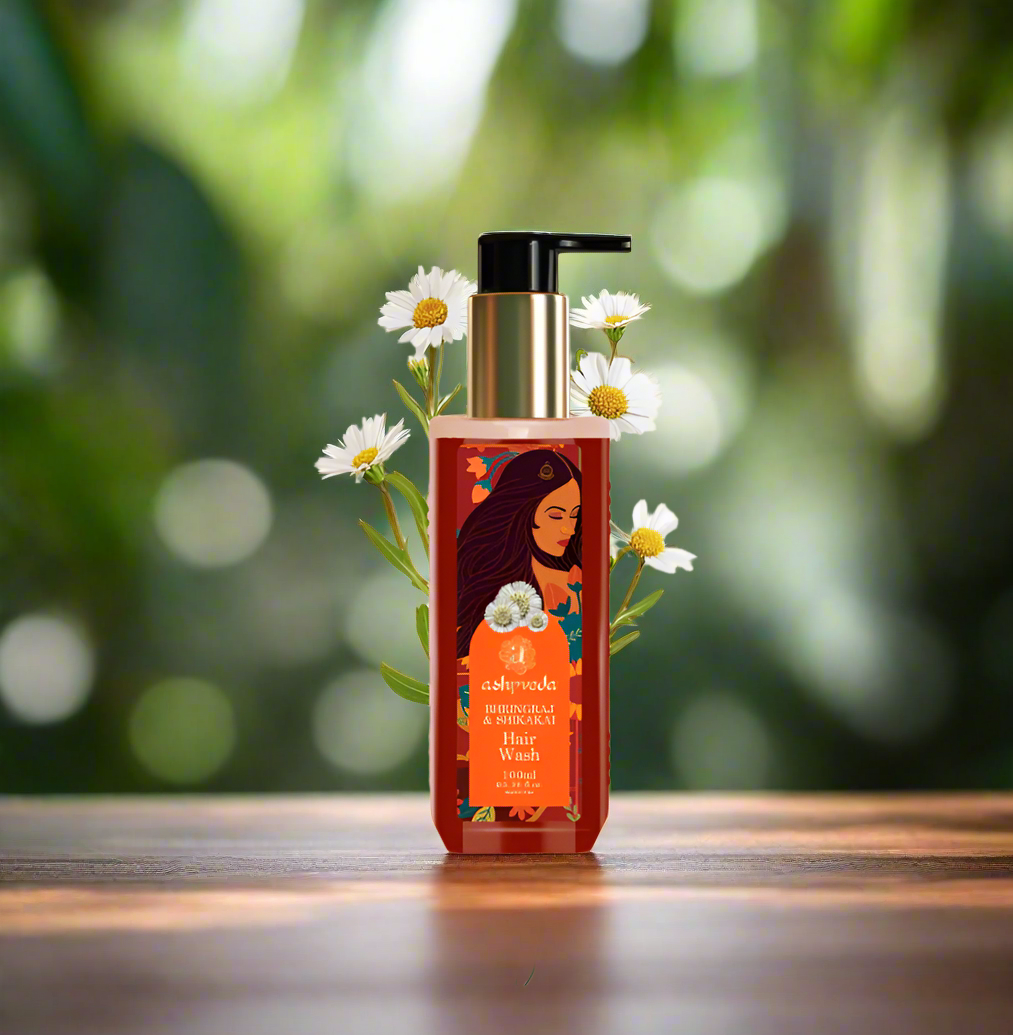 Bhringraj Shikakai Hair Wash for Nourished and Healthy Hair by Ashpveda