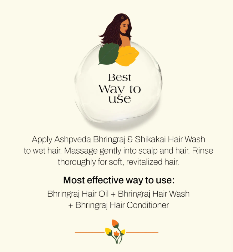 ashpveda Bhringraj & Shikakai Hair Wash - Skydora Life