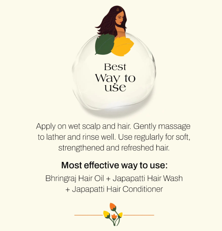 ashpveda Japapatti & Brahmi Hair Wash - Skydora Life