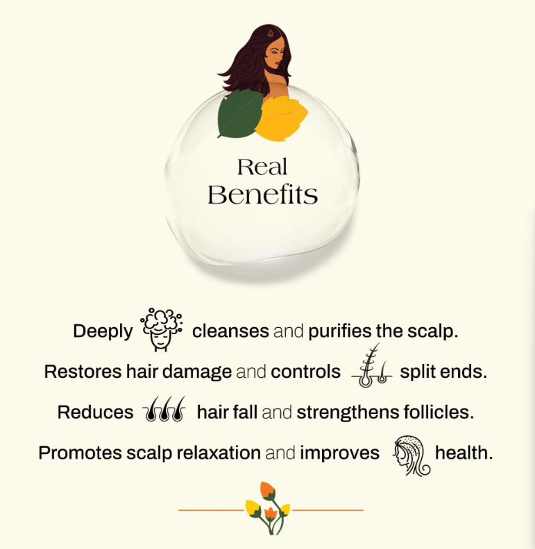 ashpveda Japapatti & Brahmi Hair Wash - Skydora Life