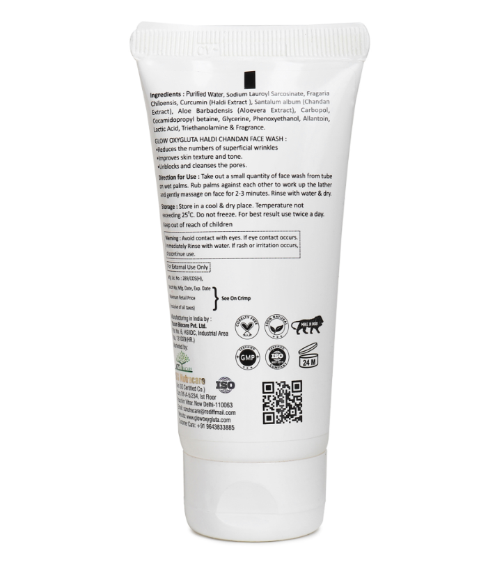 Glow Oxygluta Haldi Chandan Face Wash - Skydora Life