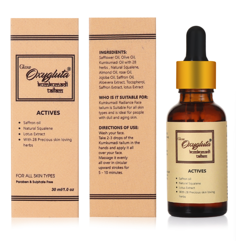 Glow Oxygluta Kumkumadi Tailam for Radiant Skin and Natural Beauty