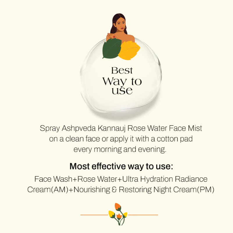 ashpveda Kannauj Rose Water Face Mist - Skydora Life
