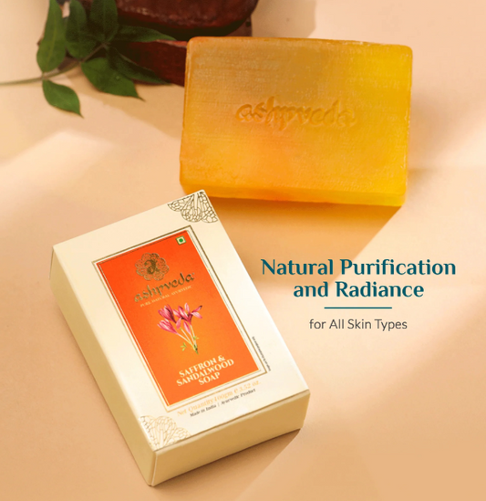 ashpveda Sandalwood & Saffron Bathing Soap - Skydora Life