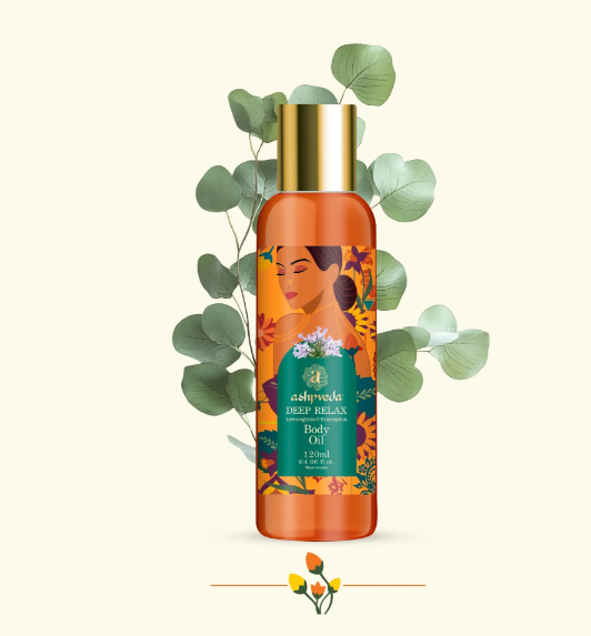 ashpveda Deep Relax Body Oil-Lemongrass & Eucalyptus - Skydora Life