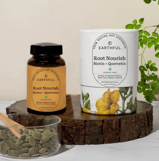Earthful Root Nourish Hair Fall Support Capsules-Hair Growth - Skydora Life