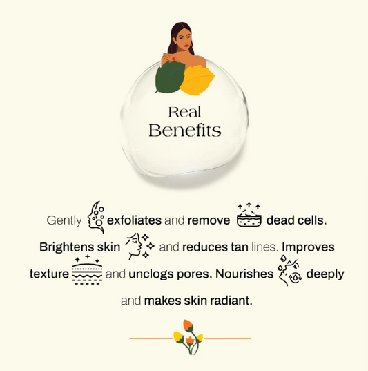 ashpveda Radiant Face Scrub with Fruits & Walnuts - Skydora Life