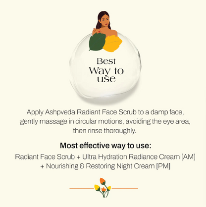 ashpveda Radiant Face Scrub with Fruits & Walnuts - Skydora Life