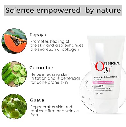 O3+ Brightening & Whitening Face Wash For Smooth Skin - Skydora Life