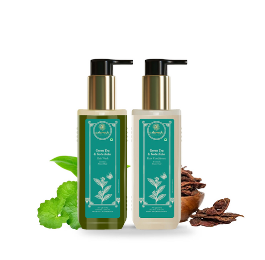 Gotu Kola and Green Tea Hair Wash & Conditioner Combo - Skydora Life