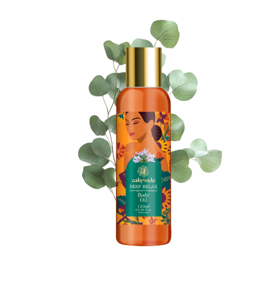 ashpveda Deep Relax Body Oil-Lemongrass & Eucalyptus